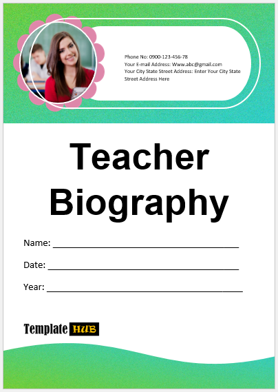 free biography template with picture