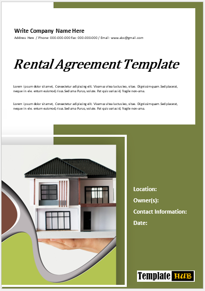 Rental Agreement Template – Green and White Theme