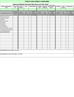 Vehicle Maintenance Log Template 04 - Templates Hub