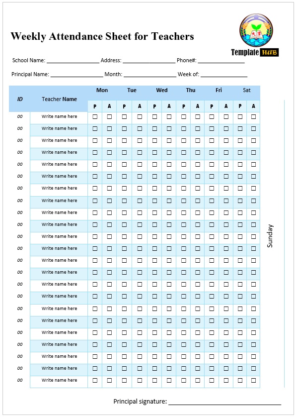 12 Free Attendance Sheet Templates MS Word Excel