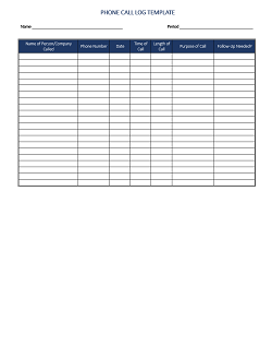 Call Log Template 09