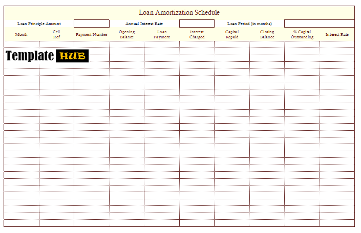 Free Loan Amortization Schedule Template – Blank Format