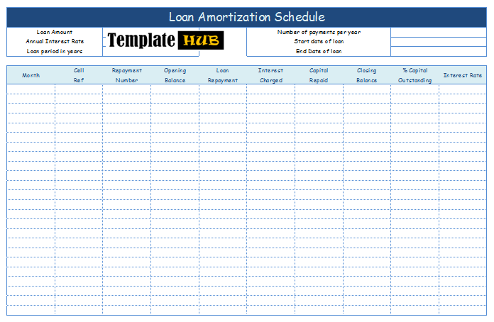 Free Loan Amortization Schedule Template – Excellent Format