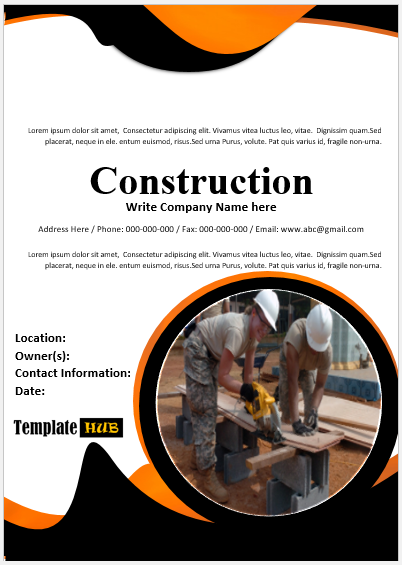 Construction Proposal Template – Orange and black Theme