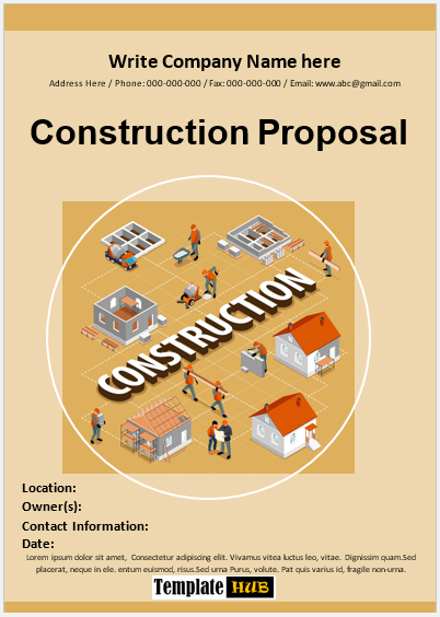 Construction Proposal Template – Editable Layout