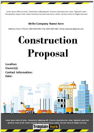 Construction Proposal Template – Customizable Layout