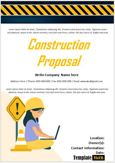 Construction Proposal Template – Editable Layout