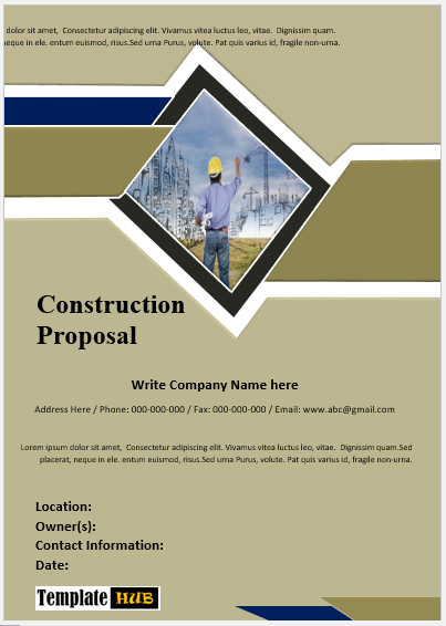 Construction Proposal Template – Fillable Layout