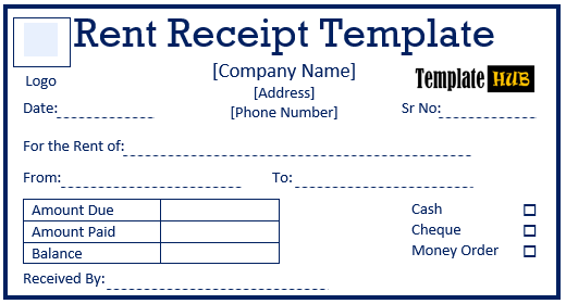 Rent Receipt Template – Editable Format