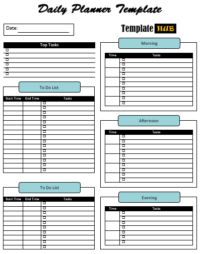 Free Daily Planner Template – Professional Layout