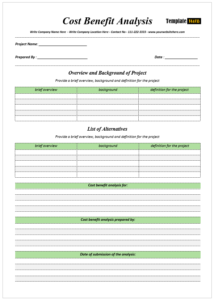 Cost Benefit Analysis Template 01