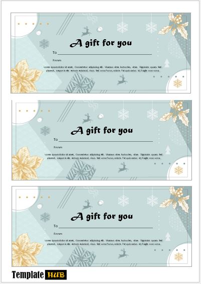 Gift Tag Template – Christmas Theme