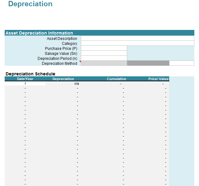 20 Free Depreciation Schedule Templates Ms Excel And Ms Word 6100