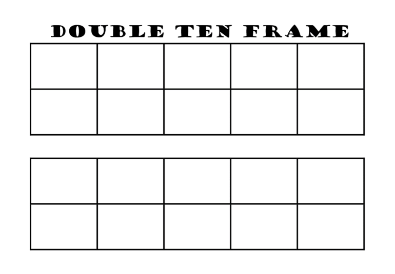 41 Free Ten Frame Templates - TemplateHub