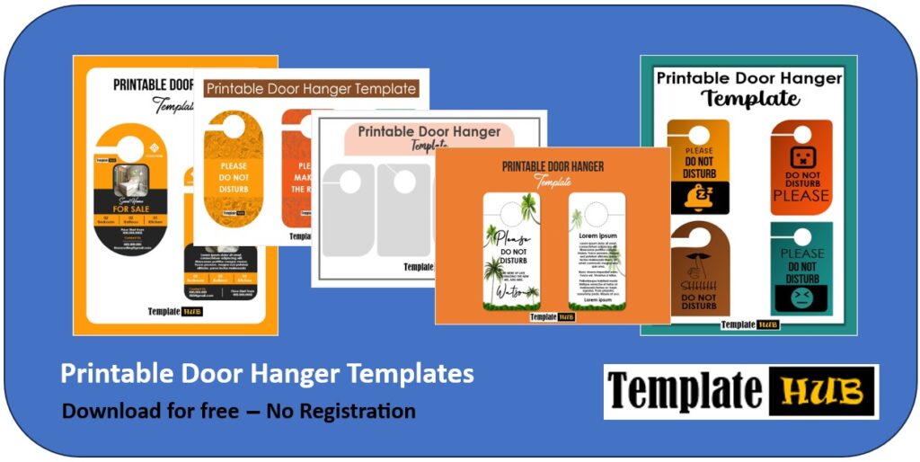 Printable Door Hanger Templates Header Image