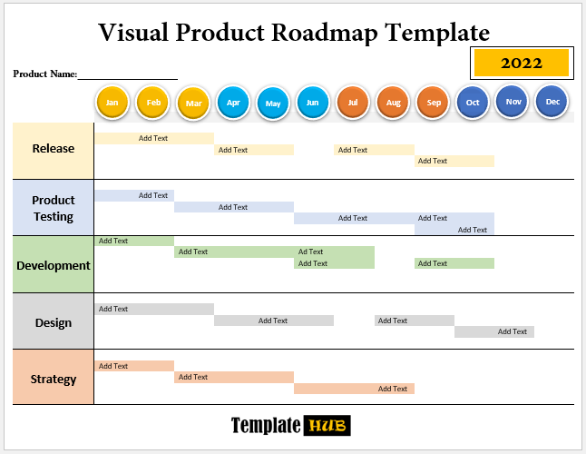 Visual Product Roadmap Template – Editable Format