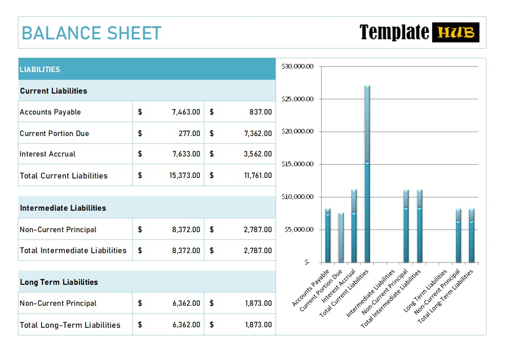 Balance Sheet Template – Editable Format