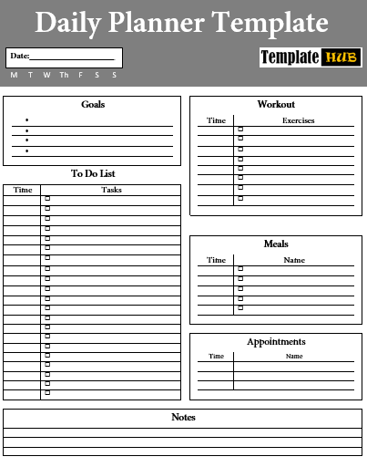 Free Daily Planner Template – Blank Format
