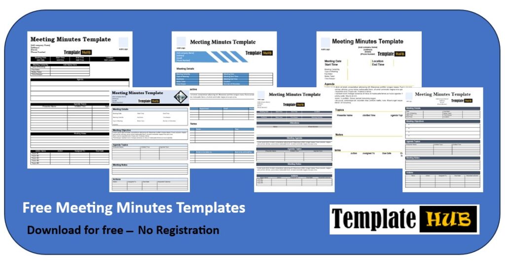 Free Meeting Minutes Template Thumbnail