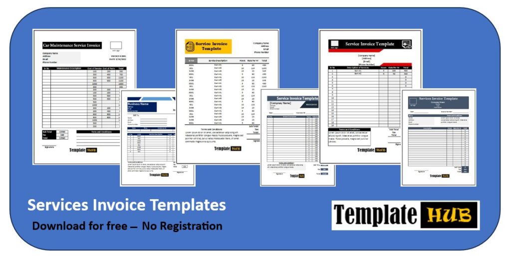 Services Invoice Template Thumbnail