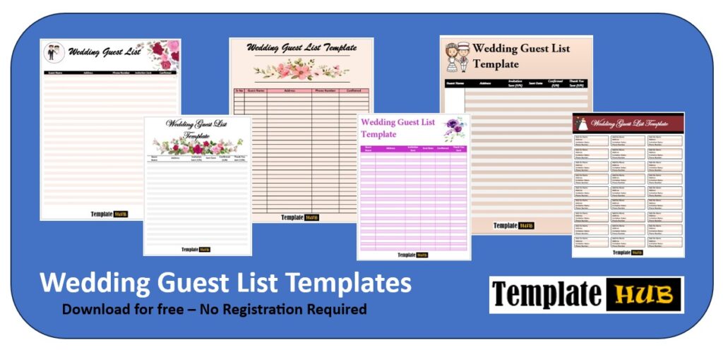 Wedding Guest List Template Thumbnail