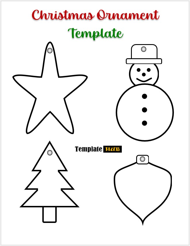 Christmas Ornament Template – Editable Layout