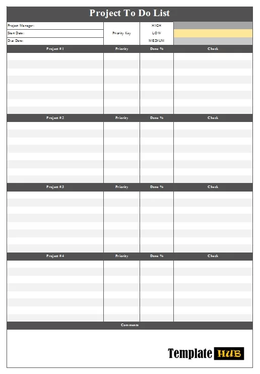 Project To-Do List Template 06