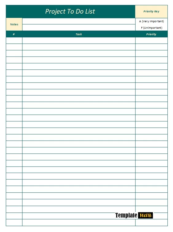 Project To-Do List Template 08