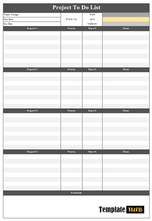 Project To Do List Template 06