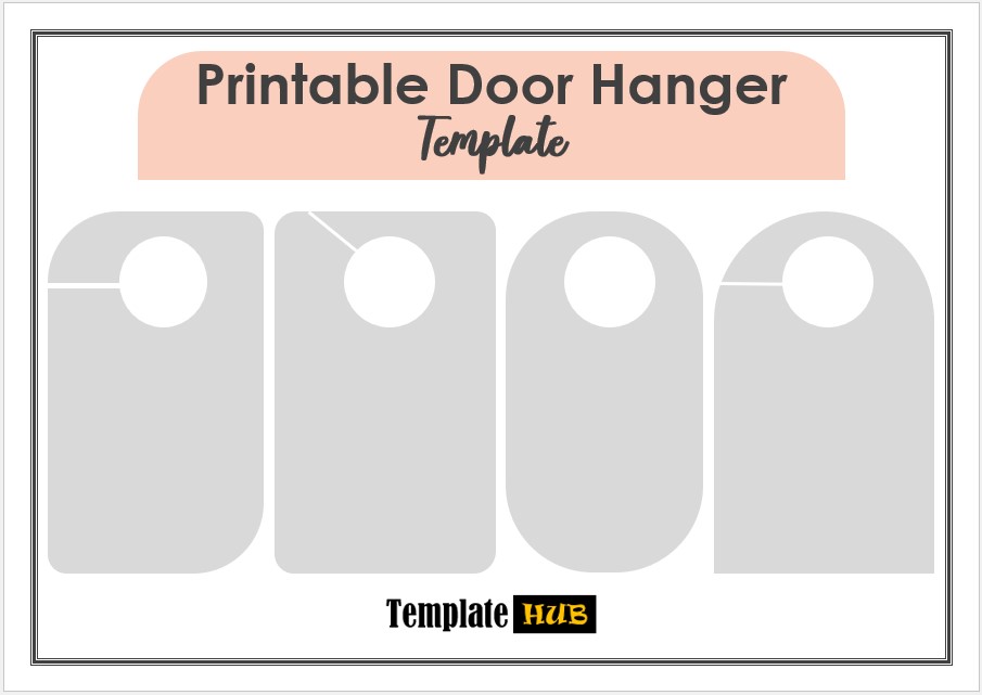 Printable Door Hanger Template – Editable Format