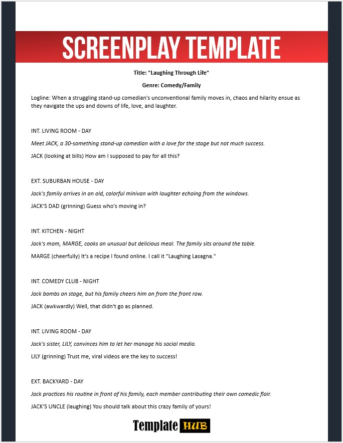 Screenplay Template – Modern Layout