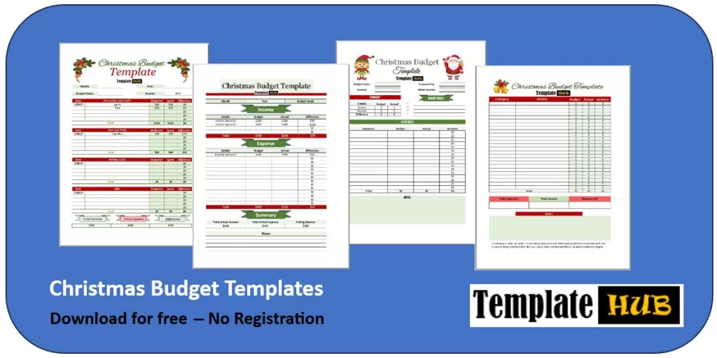 Christmas Budget Template Cover Image