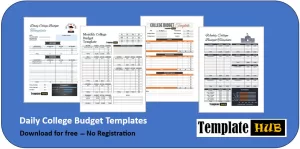 Daily College Budget Templates Cover Image