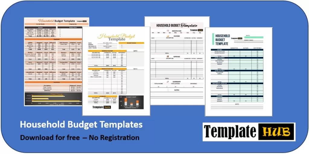 Household Budget Templates Cover Image