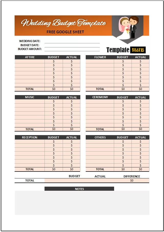 Wedding Budget Template in Excel