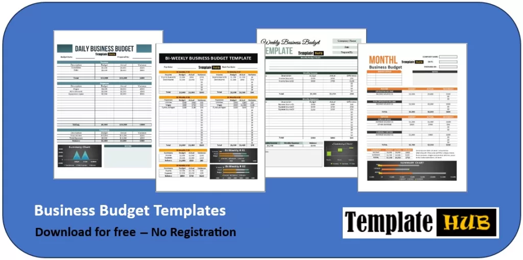 Business Budget Templates Cover Image