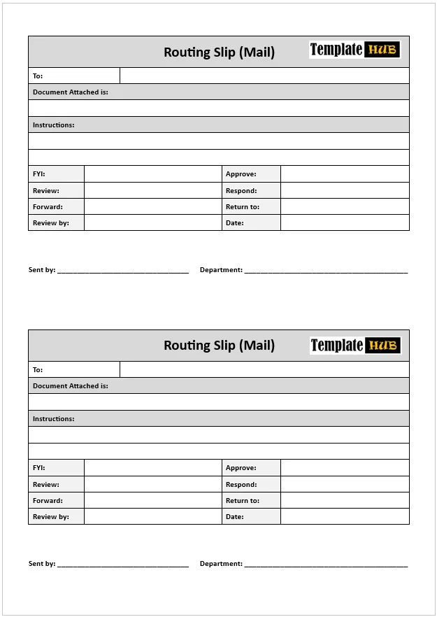 Customizable Routing Slip Template