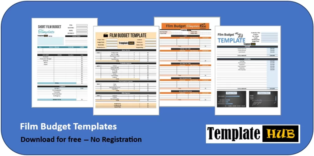 Free Film Budget Templates Cover Image