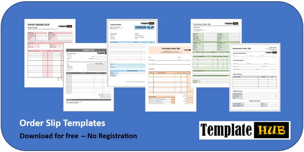 Order Slip Templates Cover Image