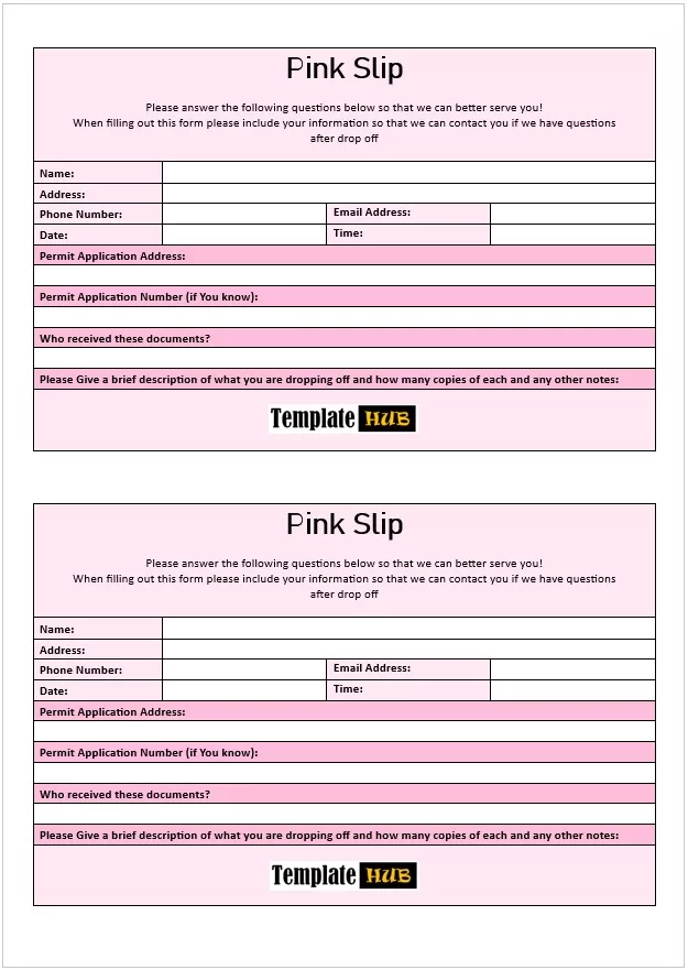 Pink Slip Vans Template