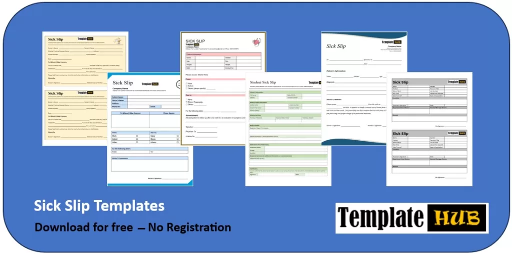 Sick Slip Templates Cover Image