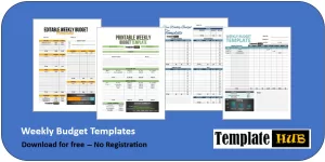 Weekly Budget Templates Cover Image