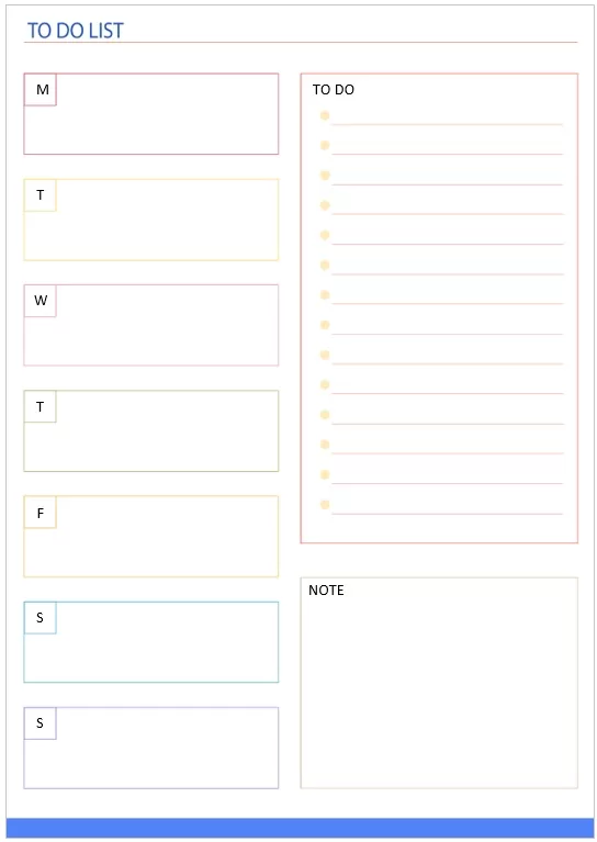 Basic Weekly To-Do List Template