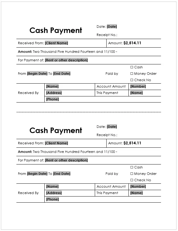 Cash Payment Voucher Format 01