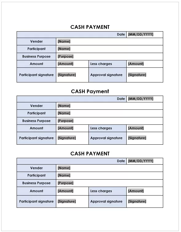 Cash Payment Voucher Format 06