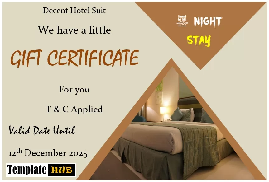 Hotel Gift Voucher Template