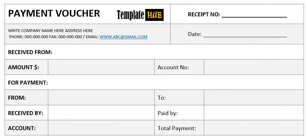 Payment Voucher Template 01