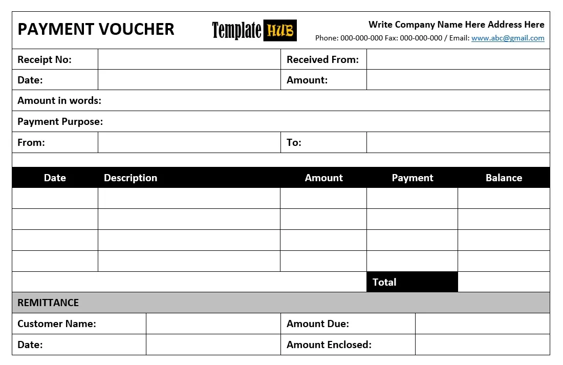 Payment Voucher Template 03