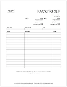 Shipping packing slip template 01