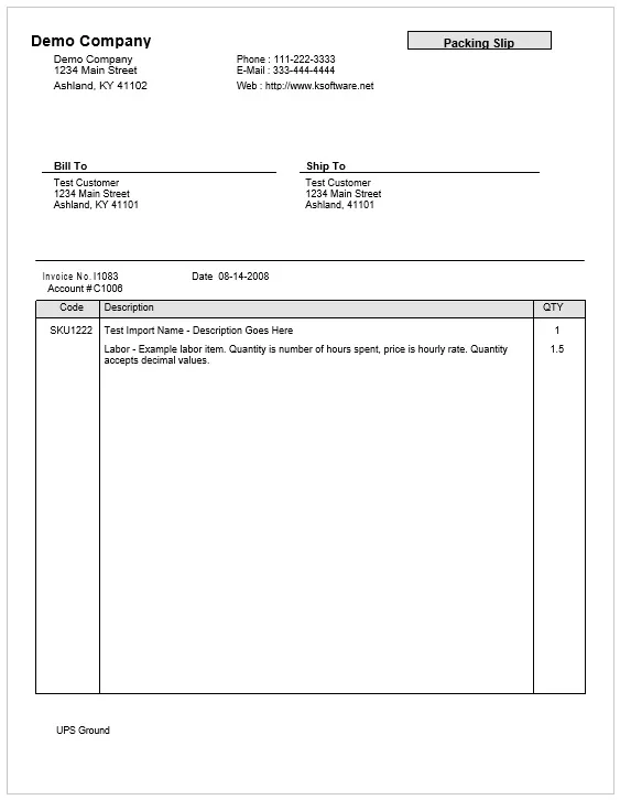 Shipping Packing Slip Template 08